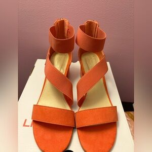 Liz Claiborne Vibrant Orange Heels